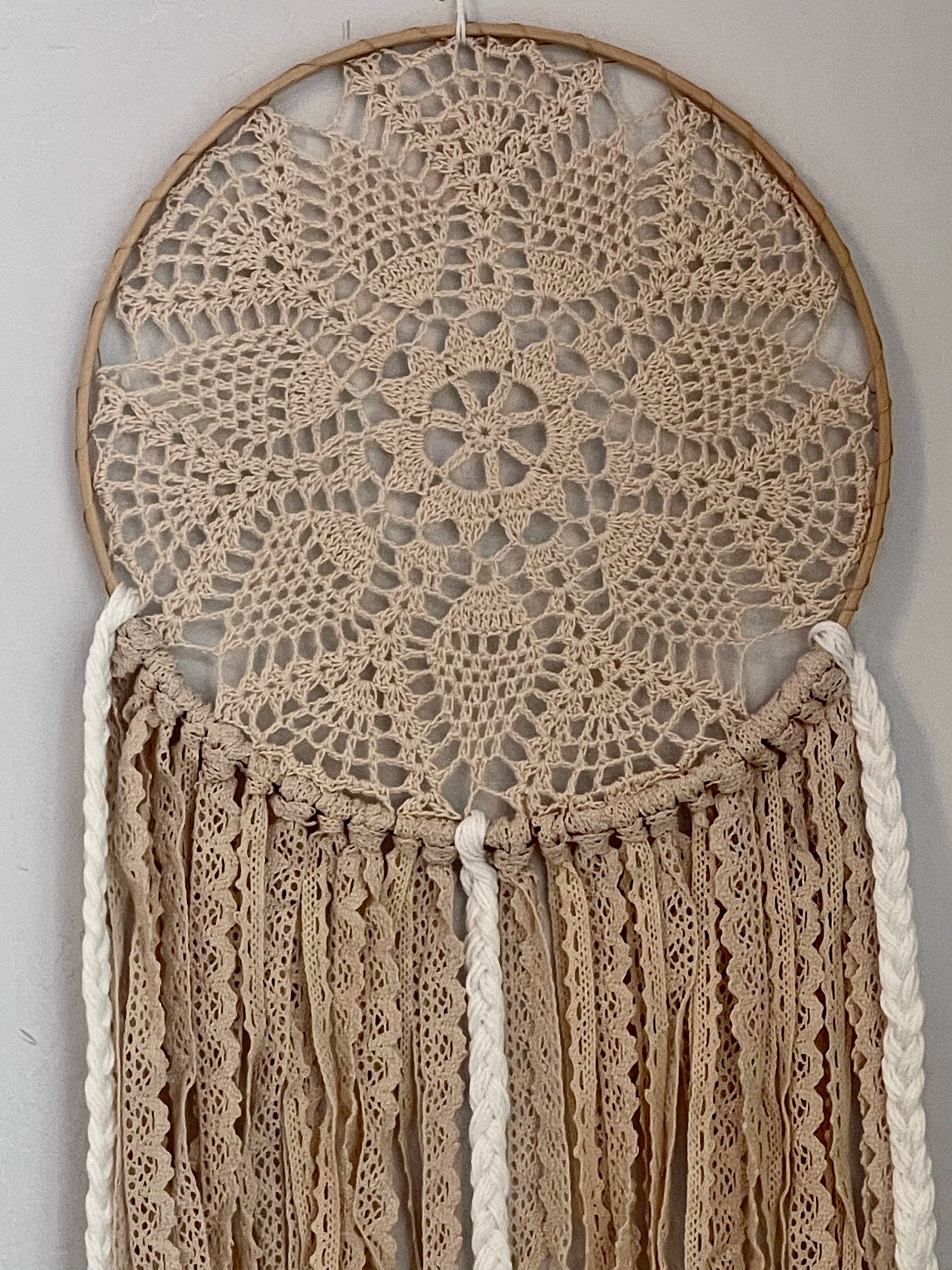 Mandala Crochet and Lace Dreamcatcher