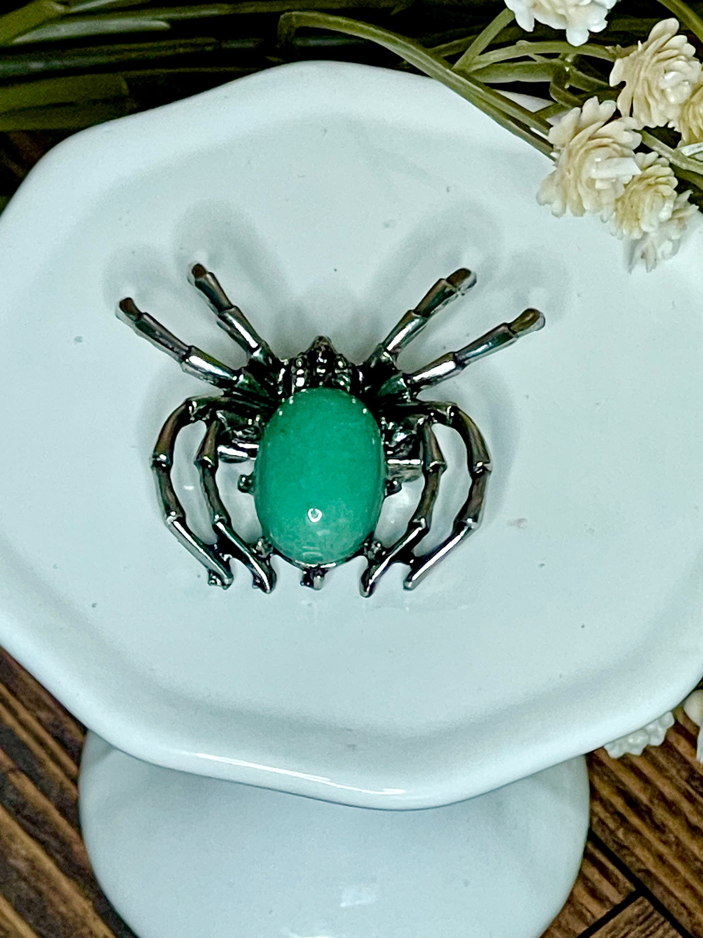 Spider Crystal Brooch