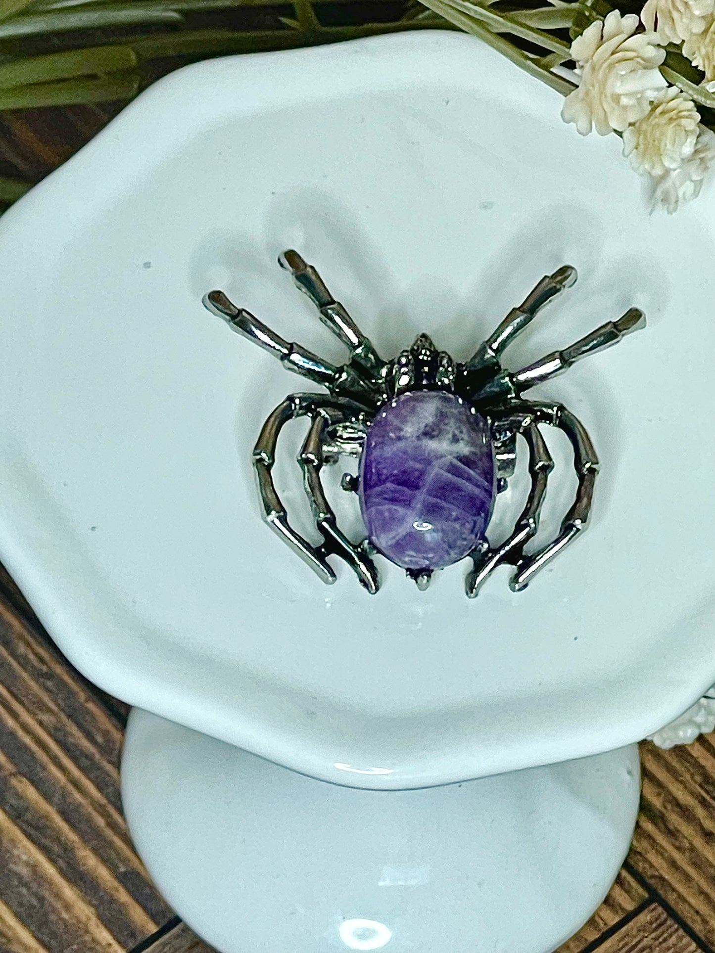 Spider Crystal Brooch