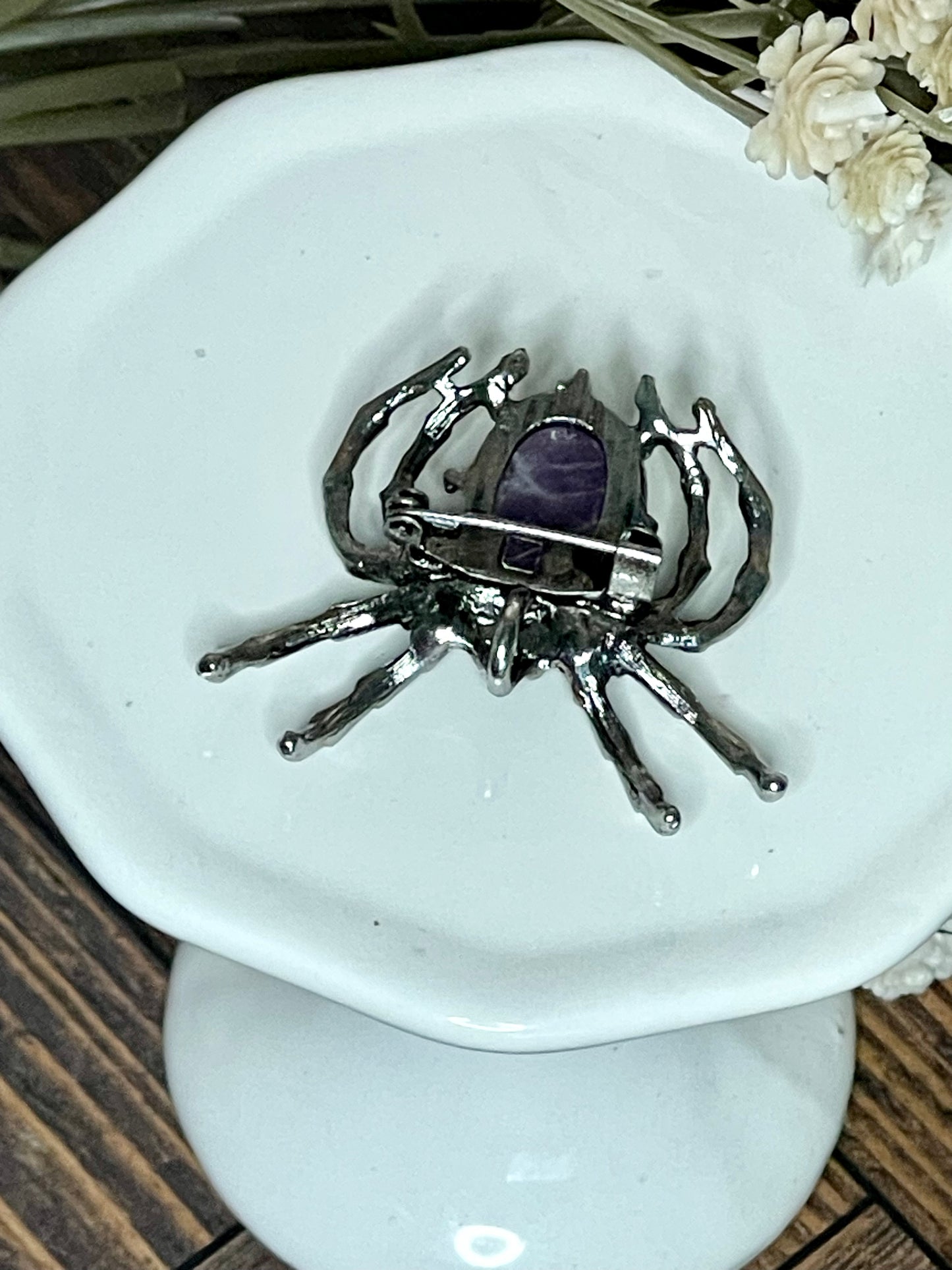 Spider Crystal Brooch