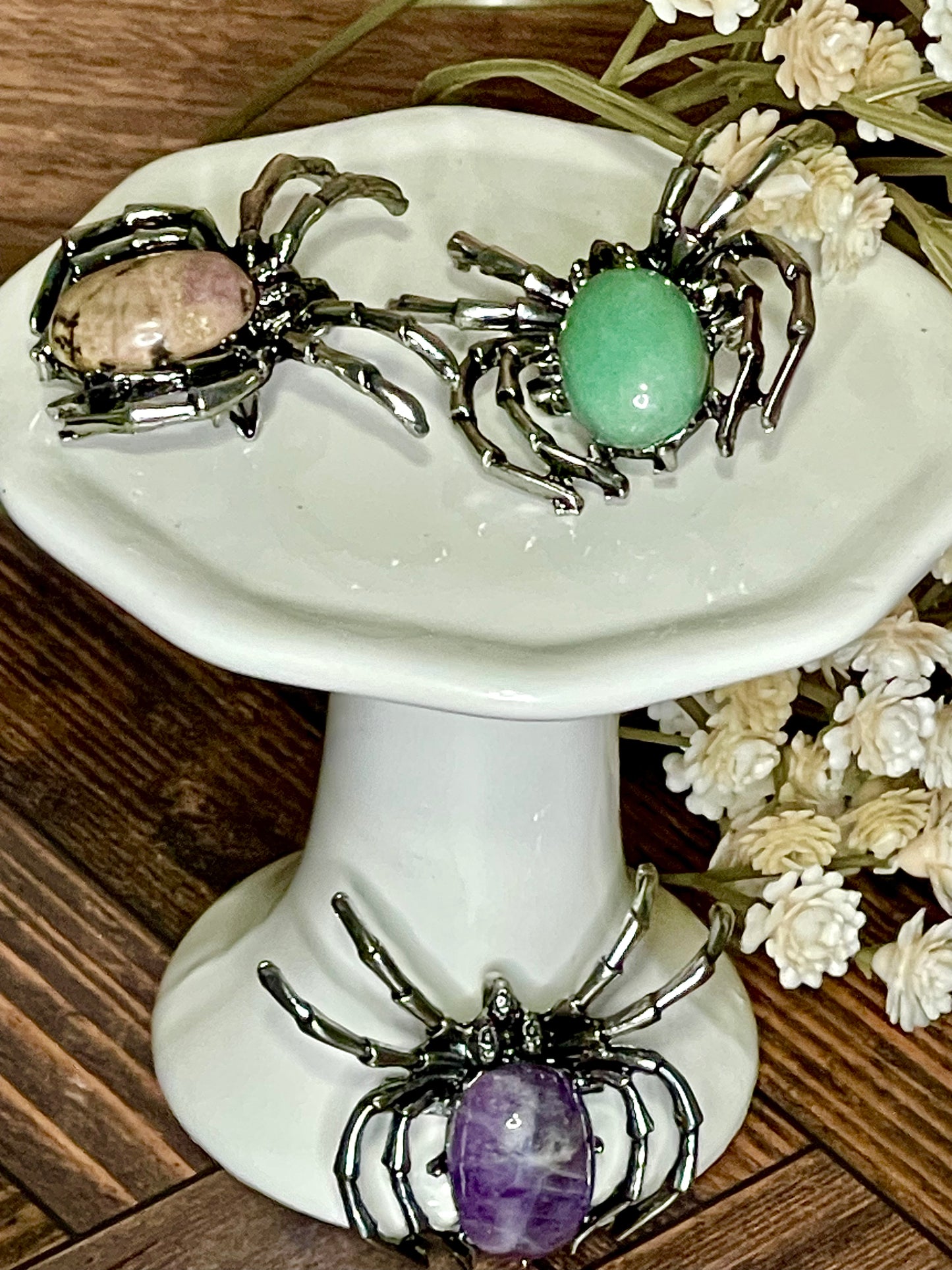 Spider Crystal Brooch