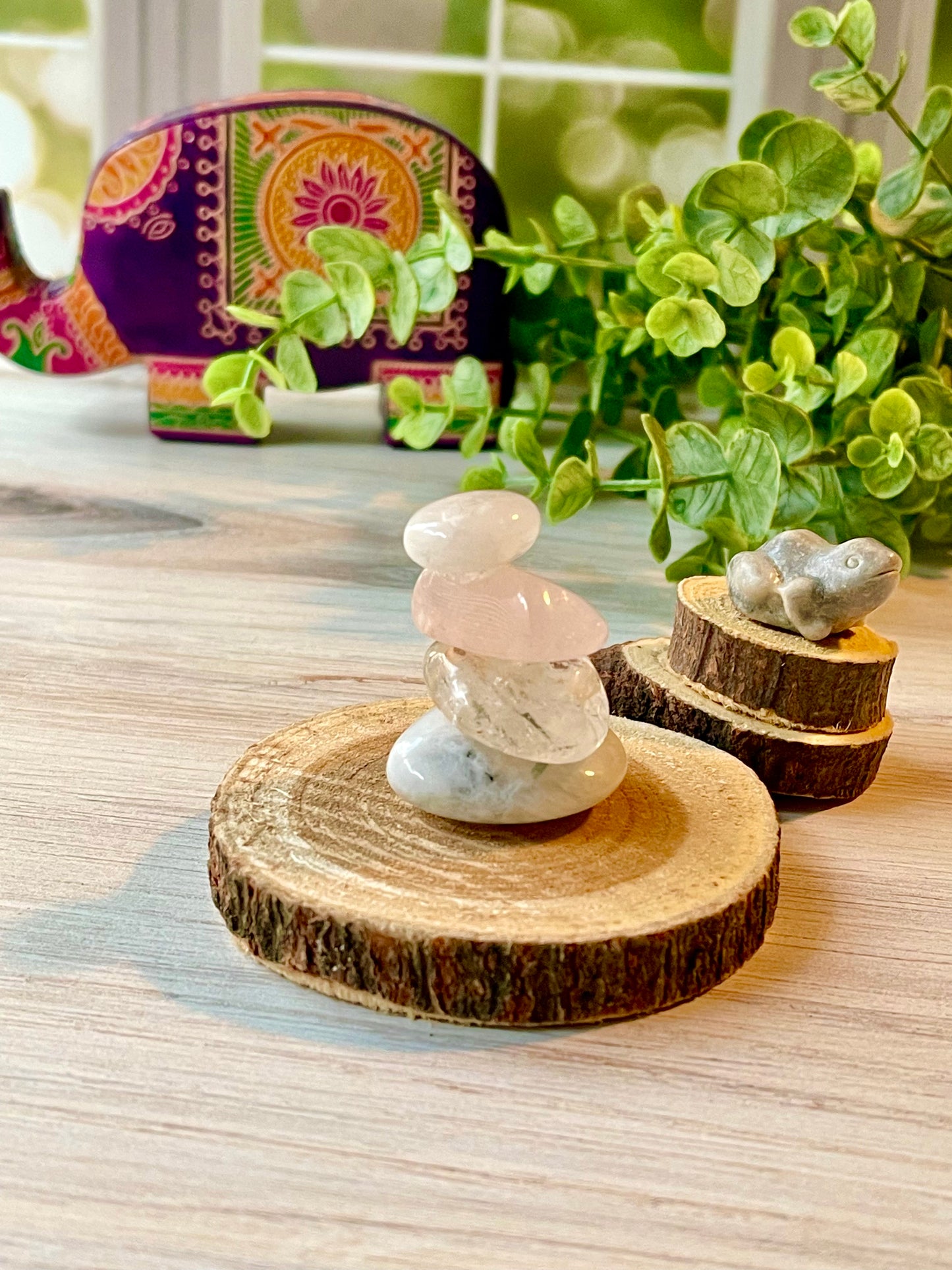 Child/teen room stacked stones, Cairn