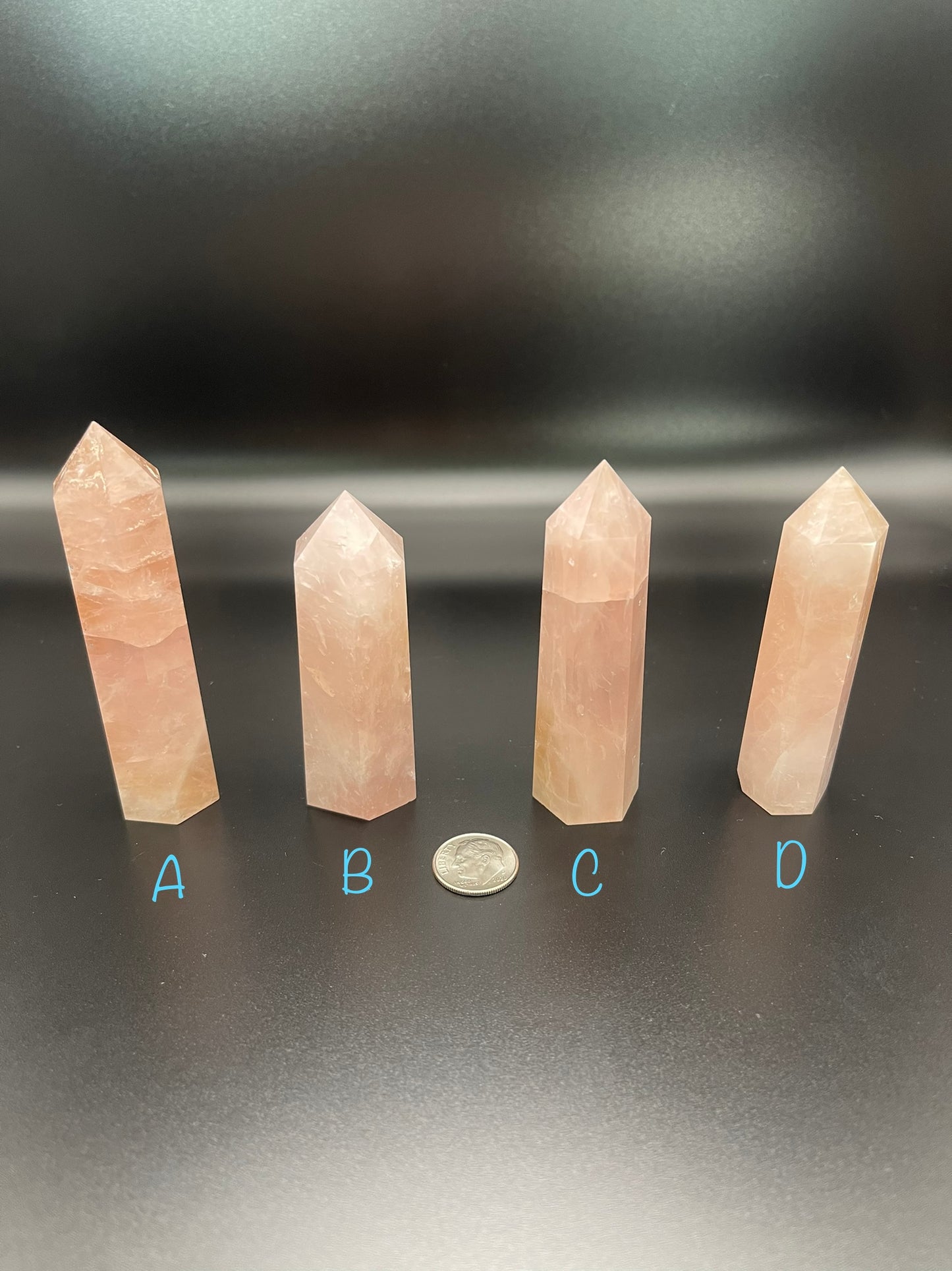 Rose quartz points