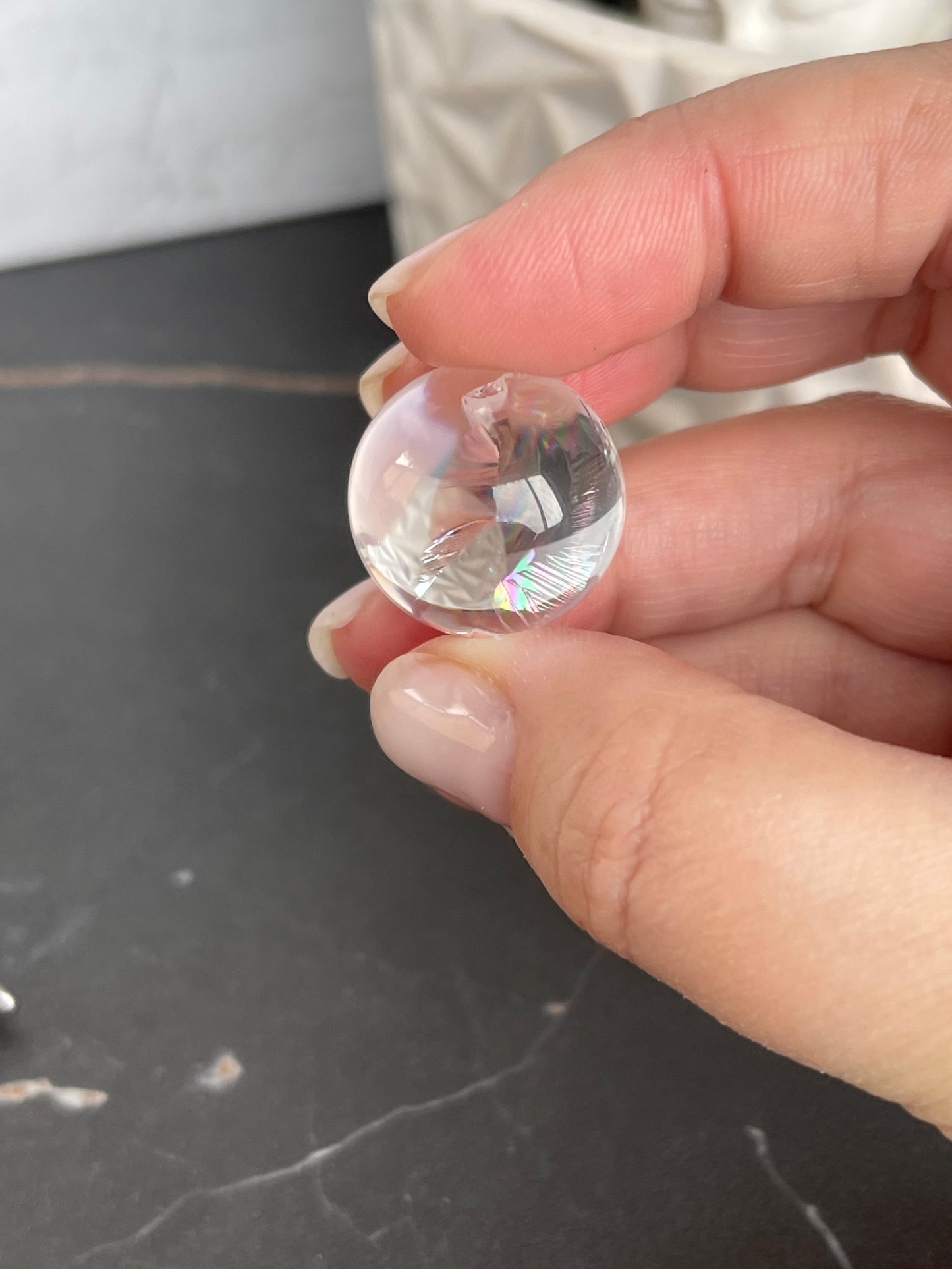 Mini Clear Quartz With Rainbow