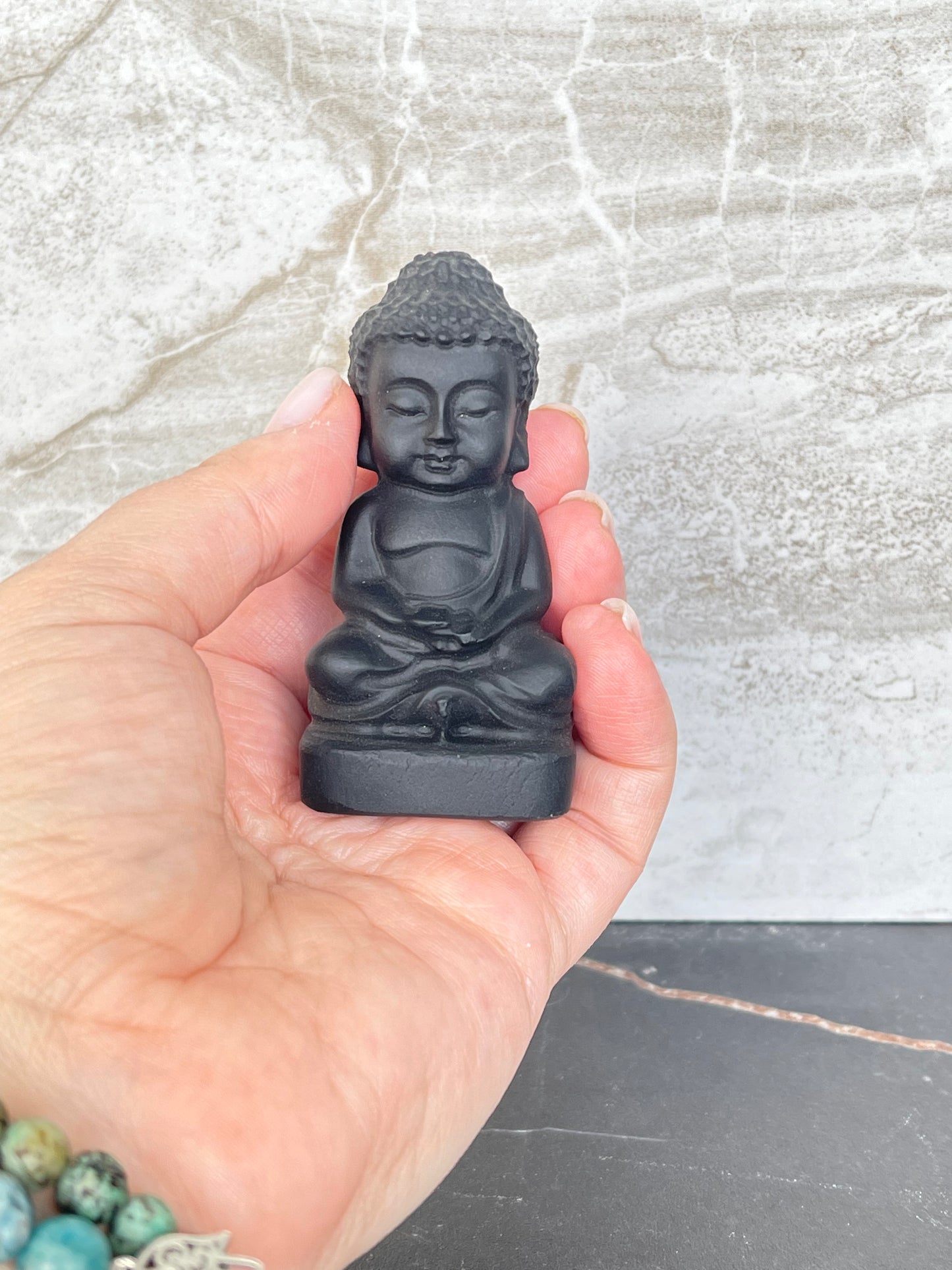 Black Obsidian Buddha