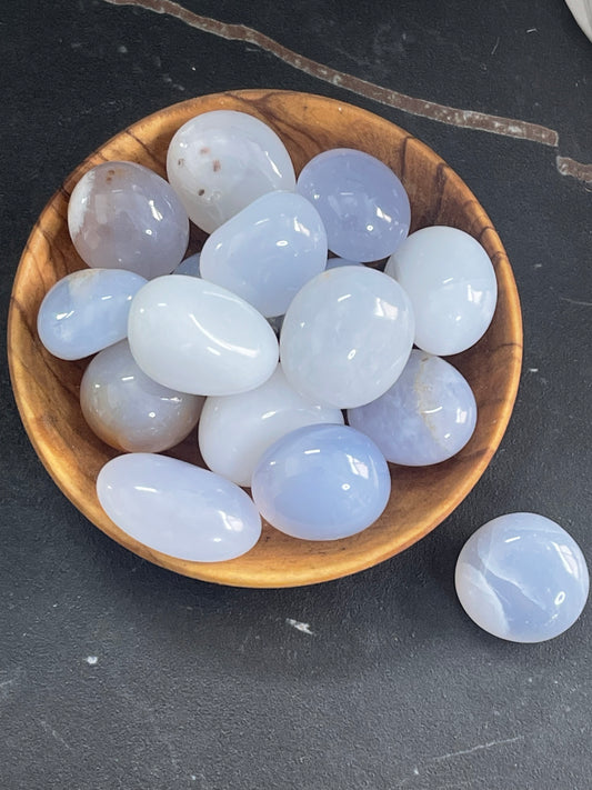 Tumbled Blue Lace Agate