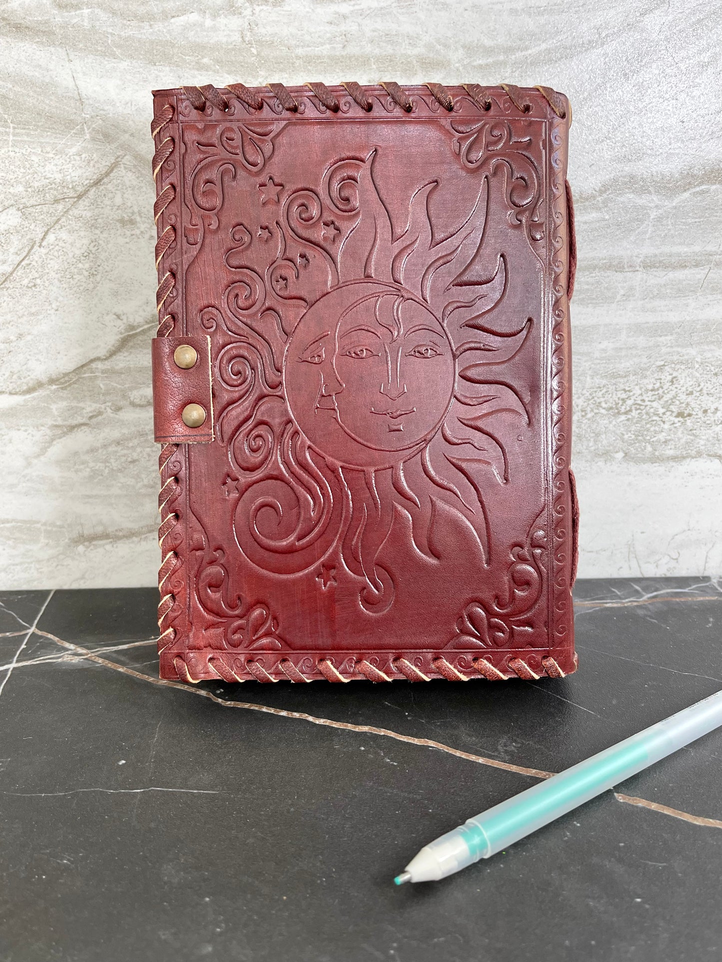 Moon and Sun Leather Journal