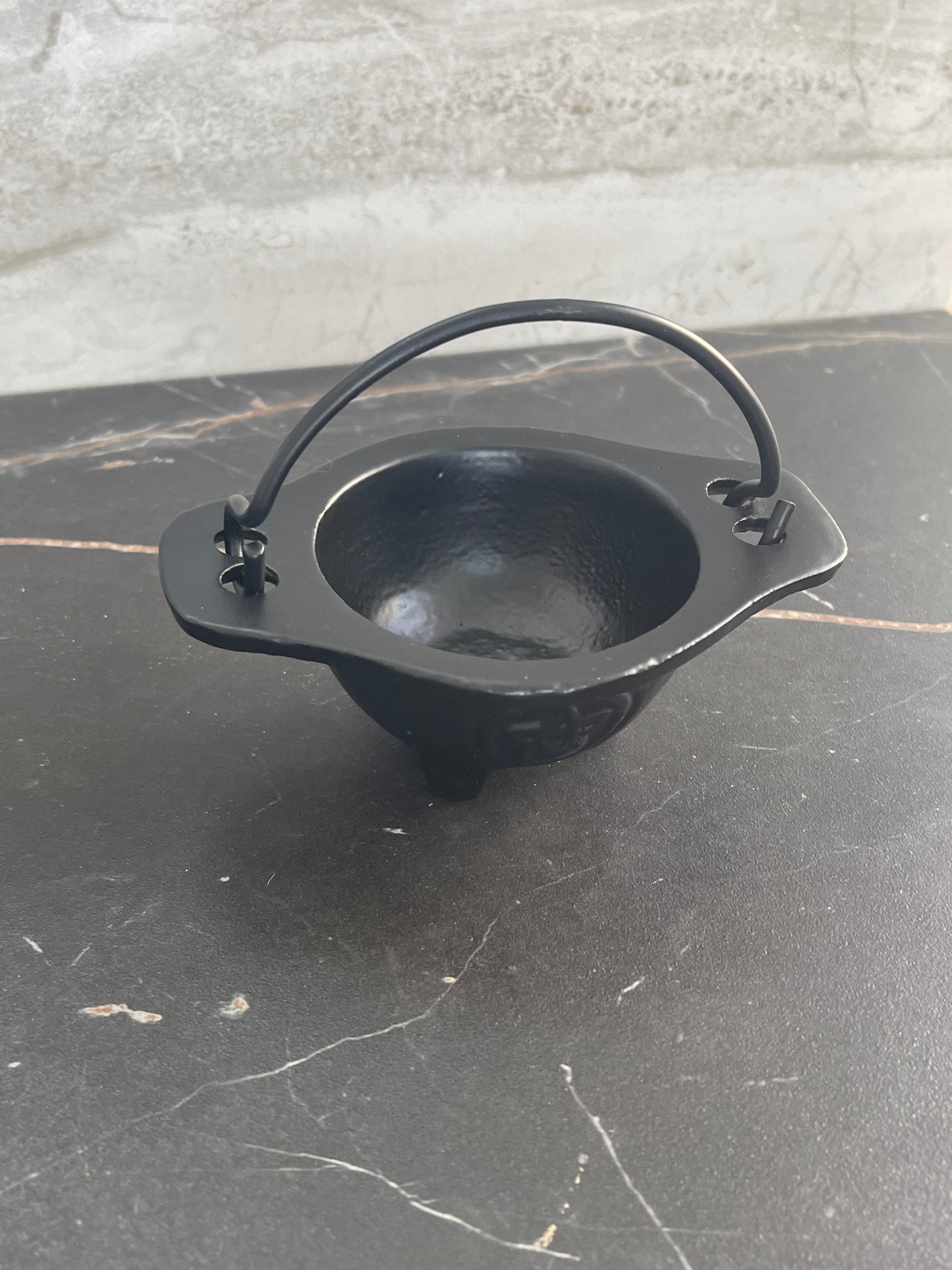 Cast Iron Cauldron with Pentagram