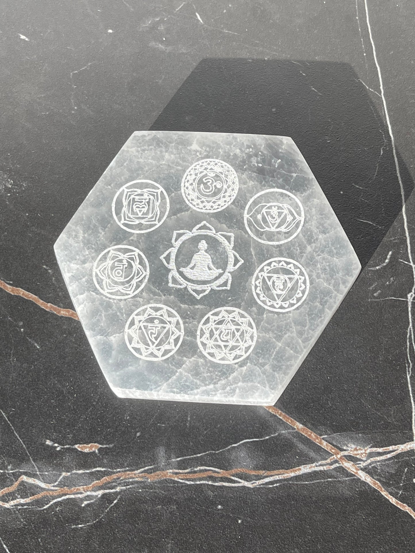 Chakra Selenite Charging Plate