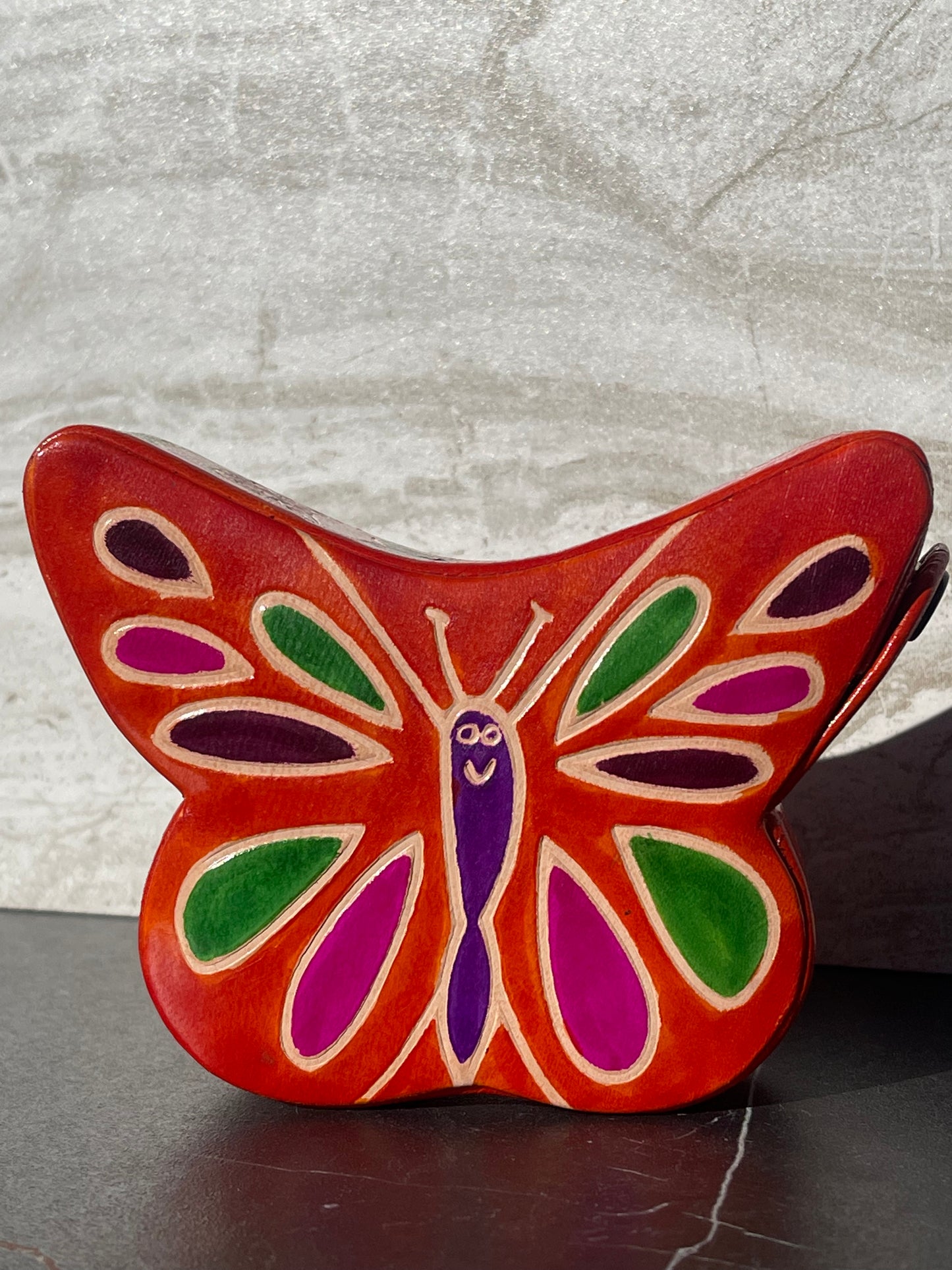 Butterfly Leather Piggy Bank