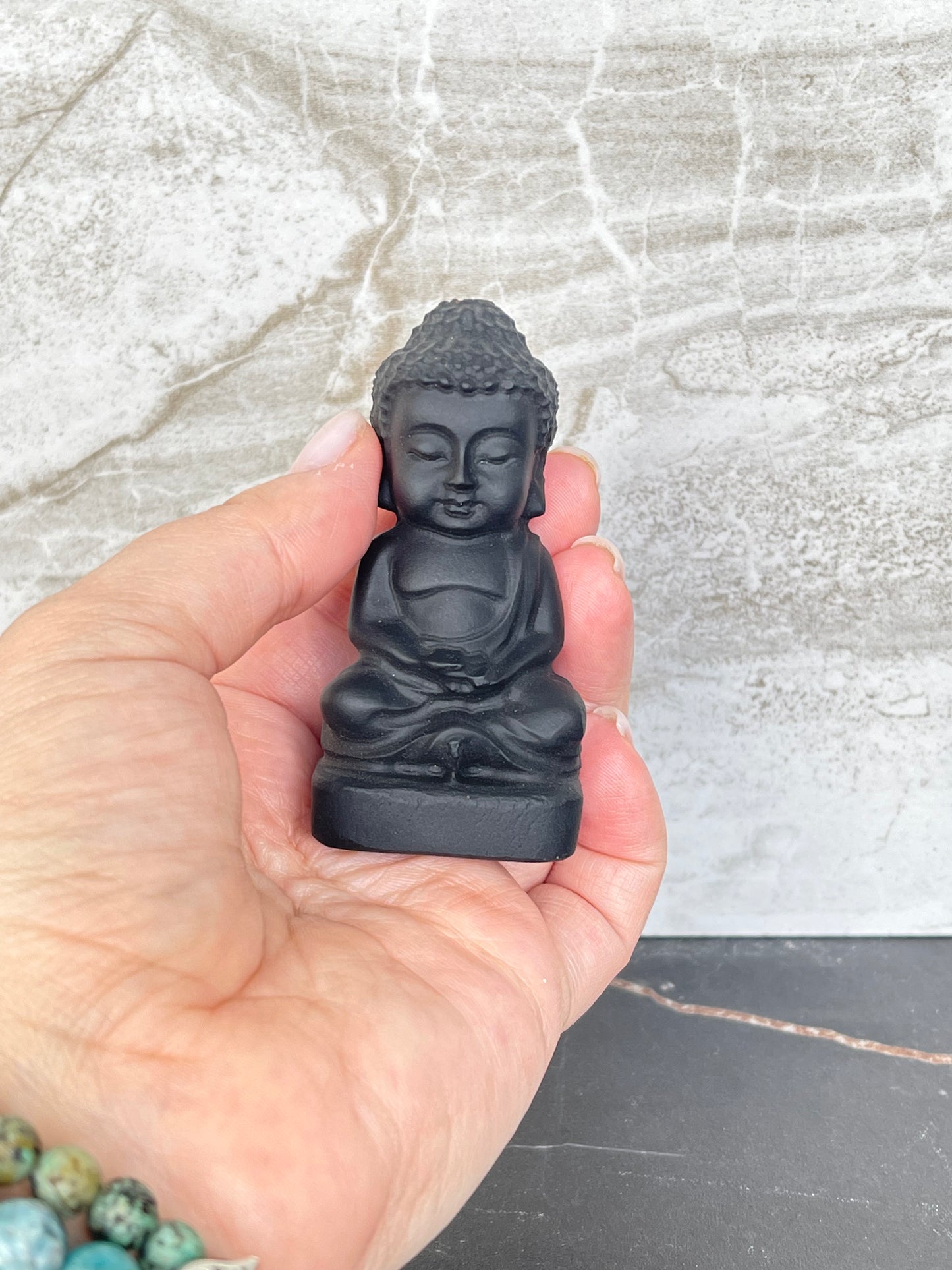 Black Obsidian Buddha