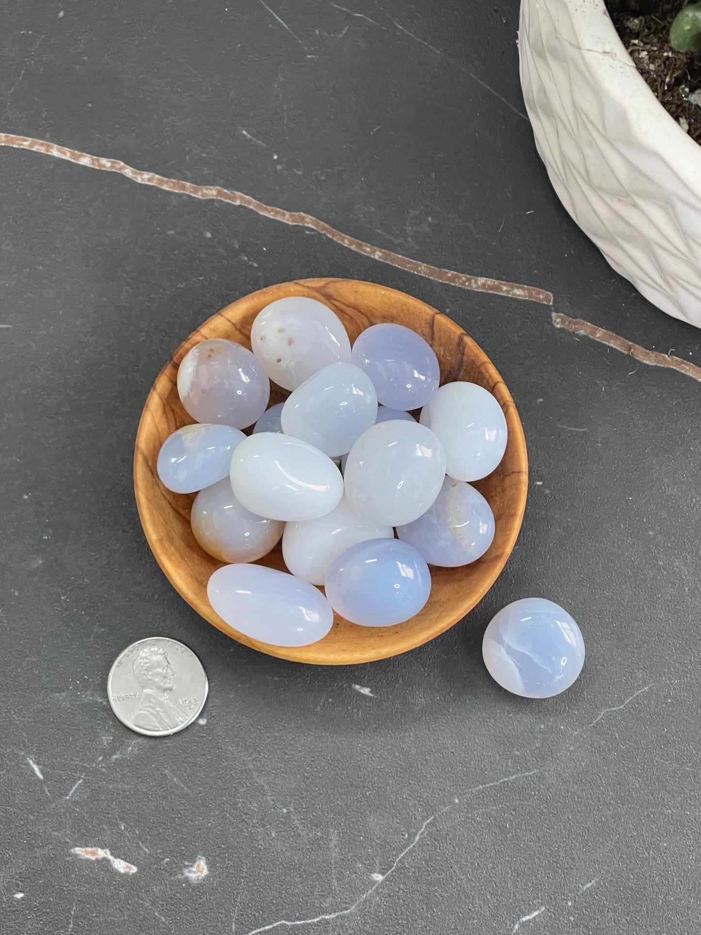 Tumbled Blue Lace Agate