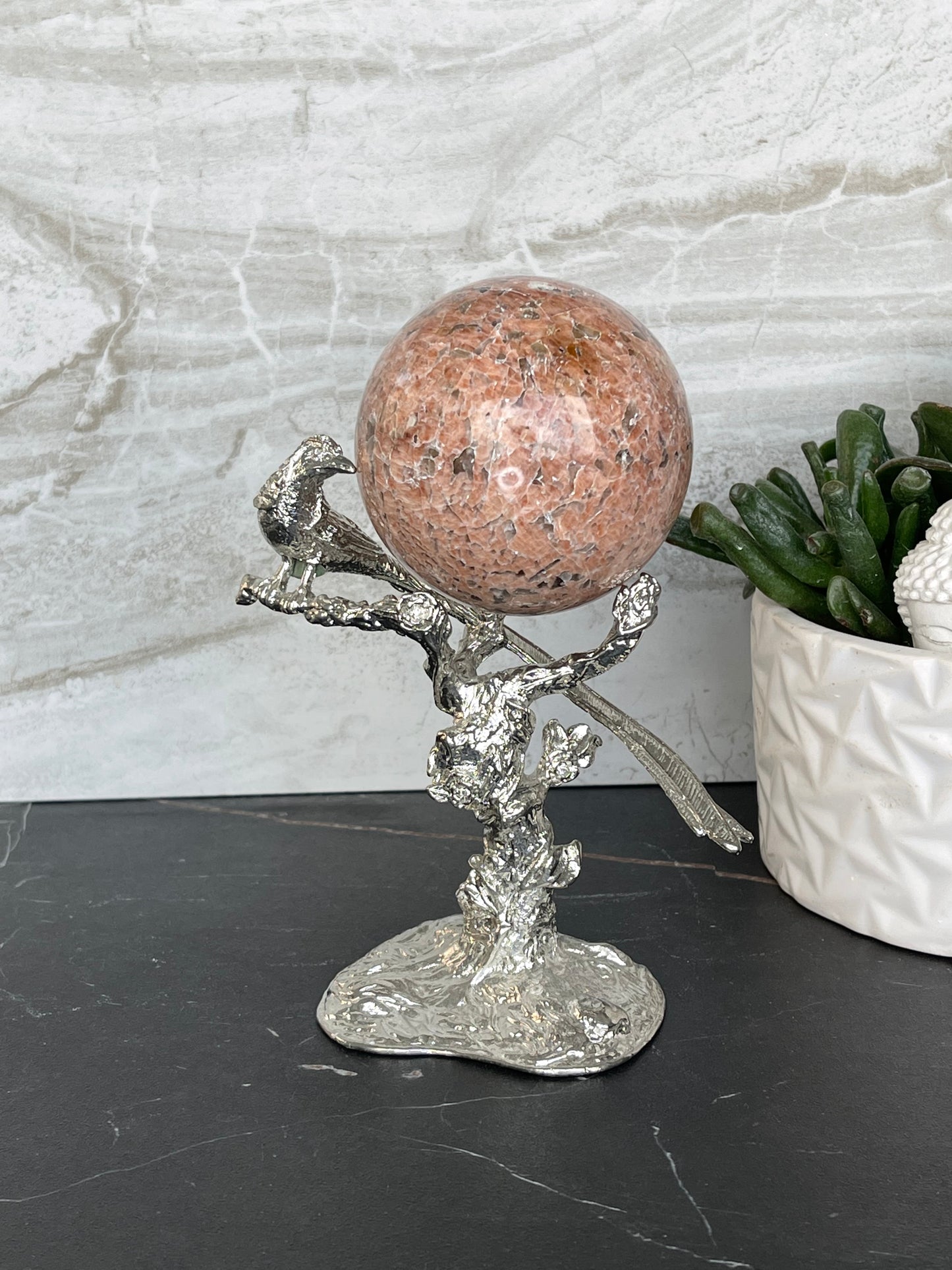 Peacock Sphere Stand