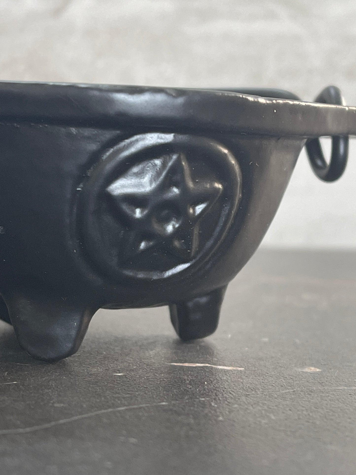 Cast Iron Cauldron with Pentagram