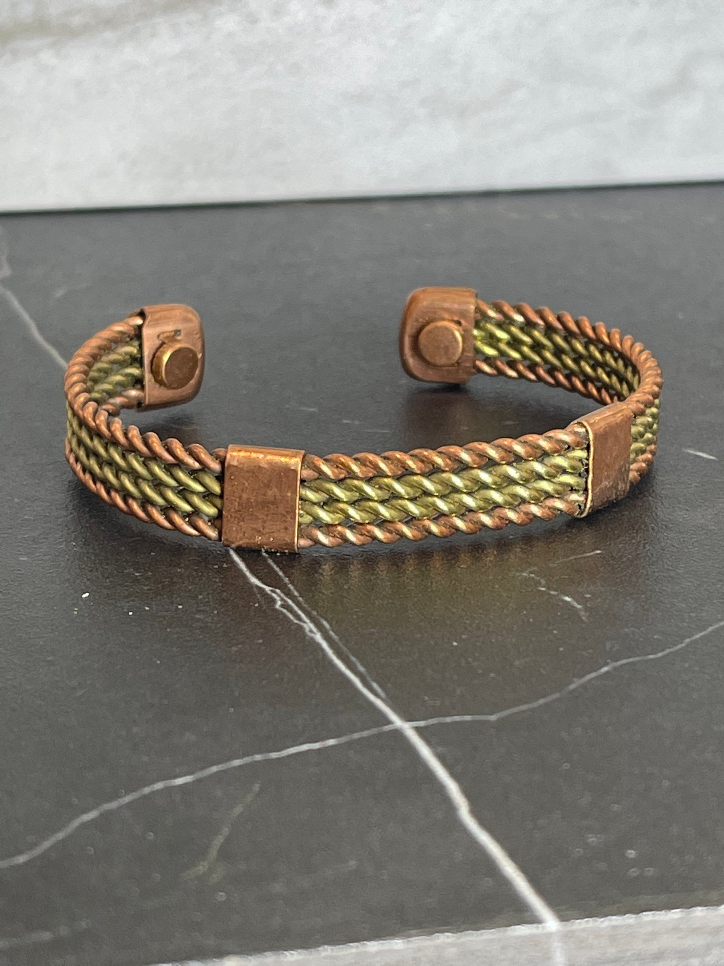 Two-Tone Magnetic Copper Healing Bracelet