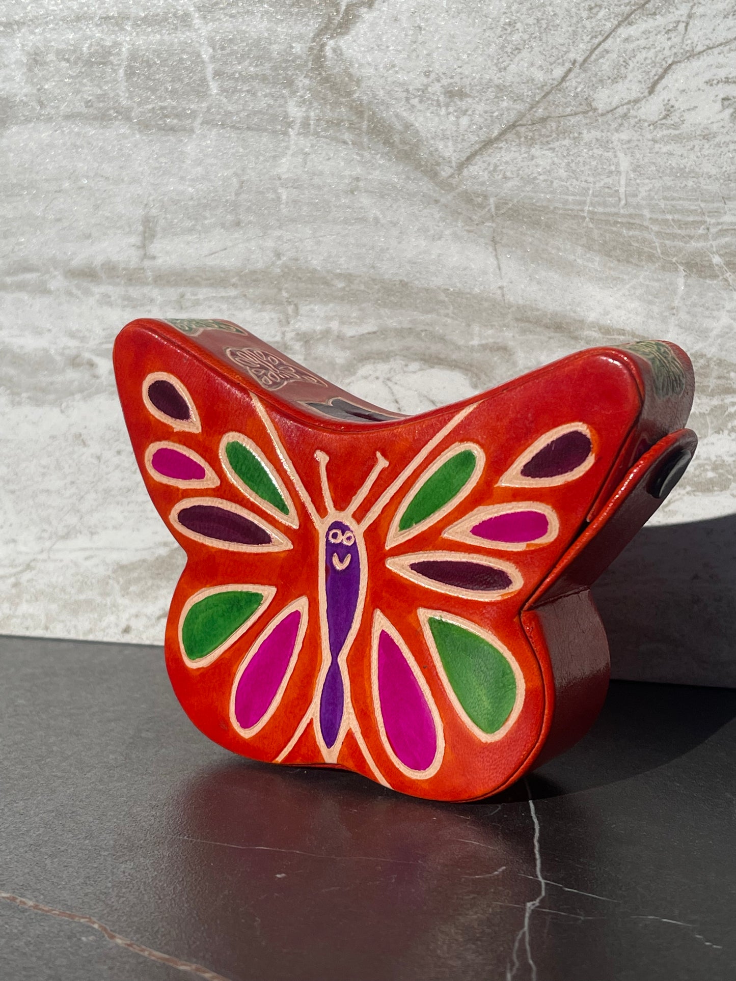 Butterfly Leather Piggy Bank