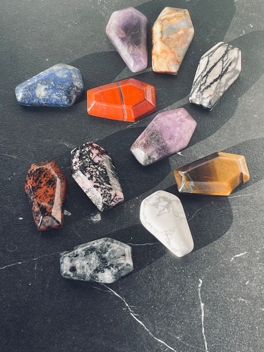 Crystal Coffin Worry Stones