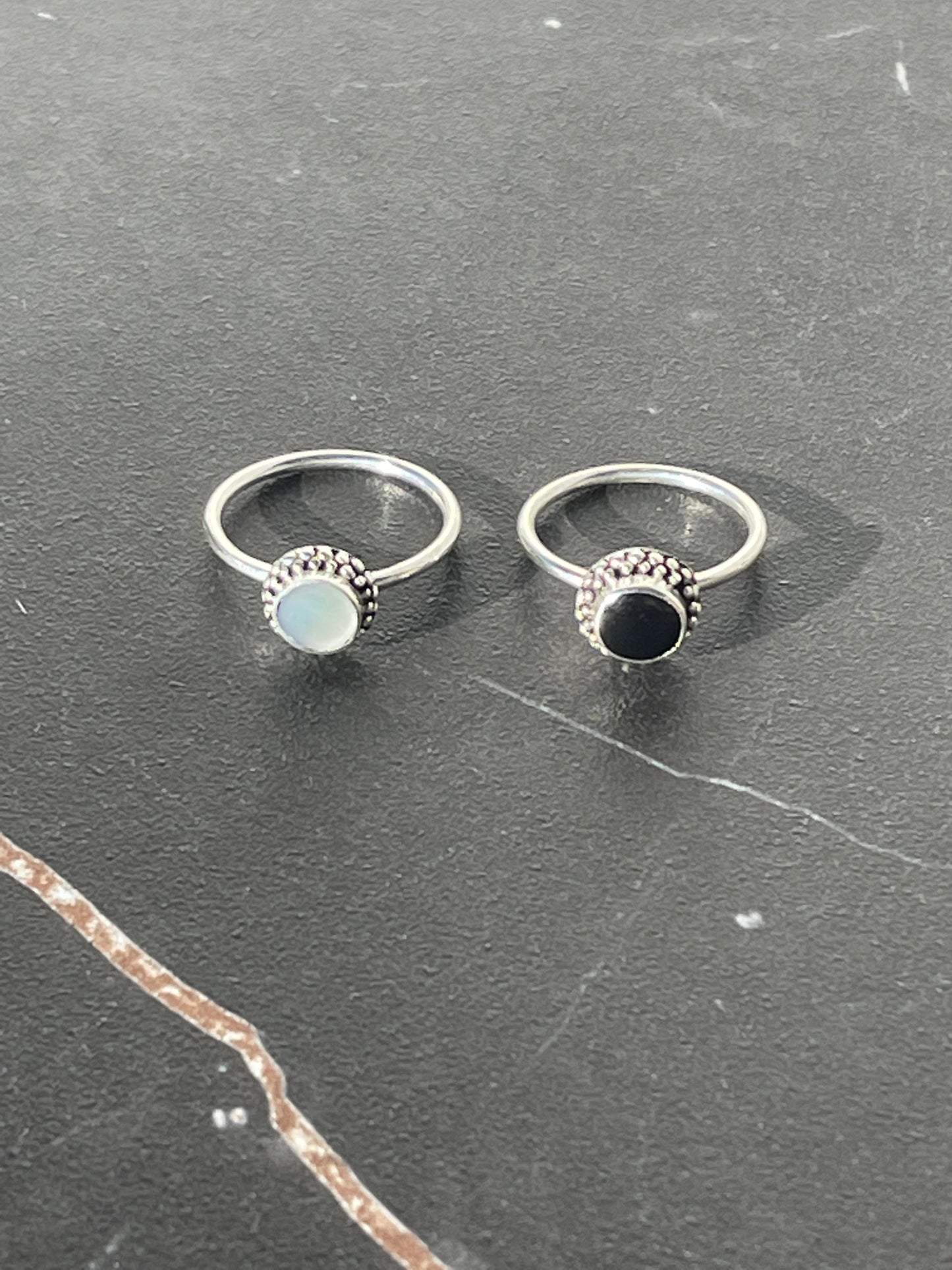 Sterling Silver Stone Rings