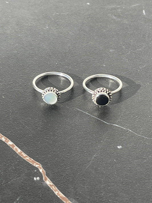 Sterling Silver Stone Rings