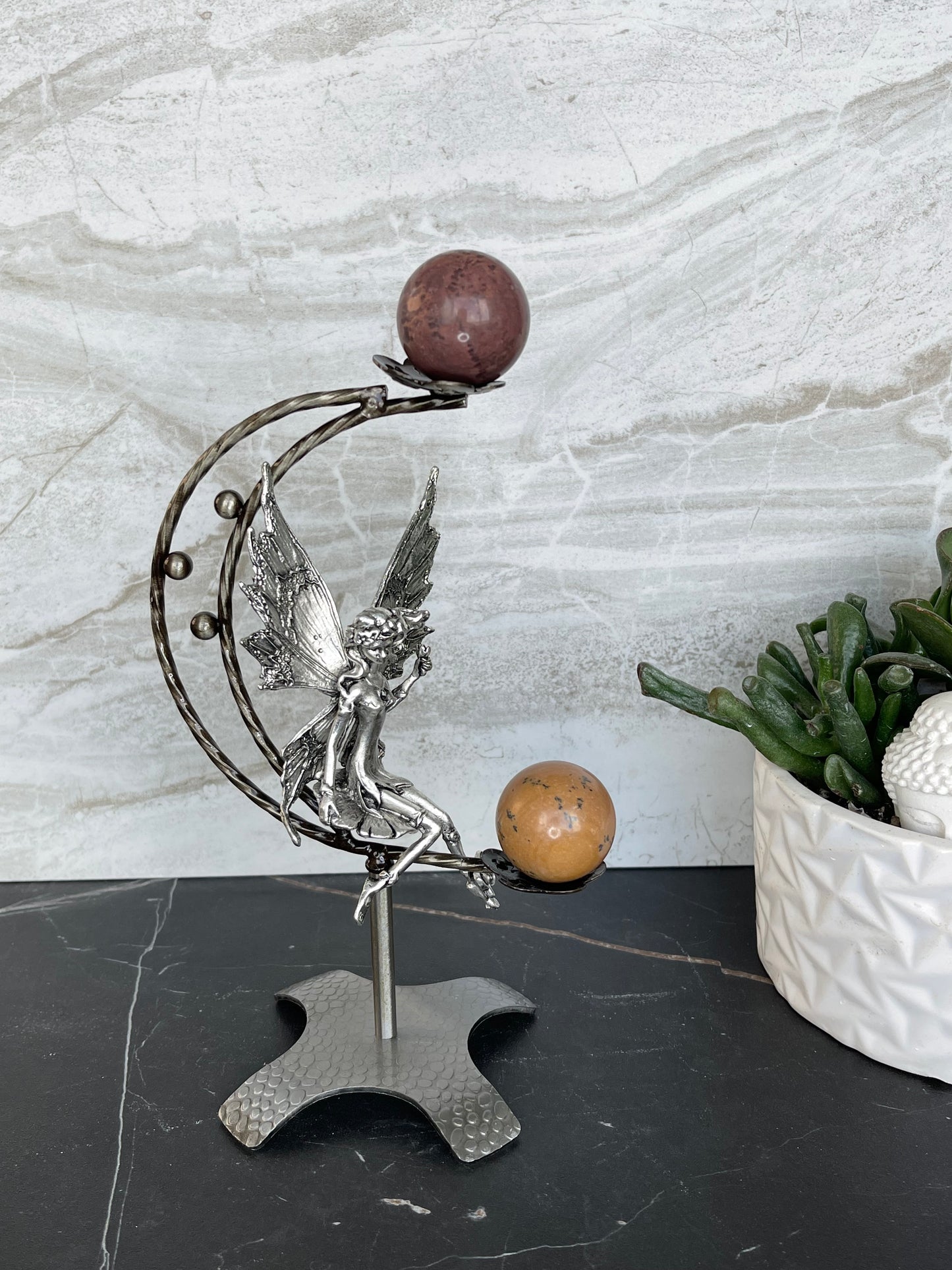 Moon and Fairy Double Sphere Holder