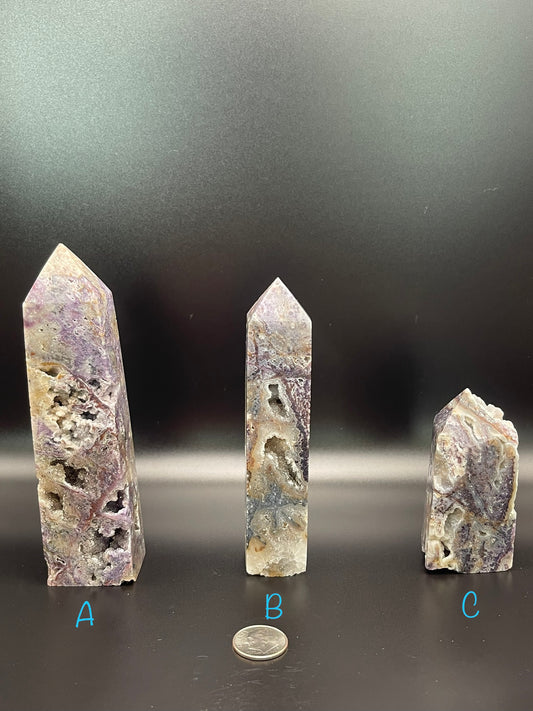 Purple Sphalerite Crystal Points