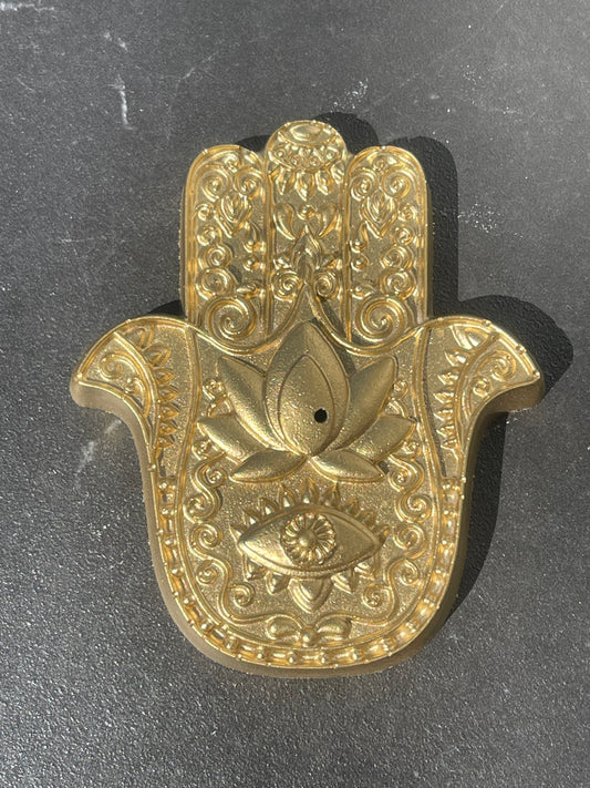 Cement Incense Holder (Hamsa)