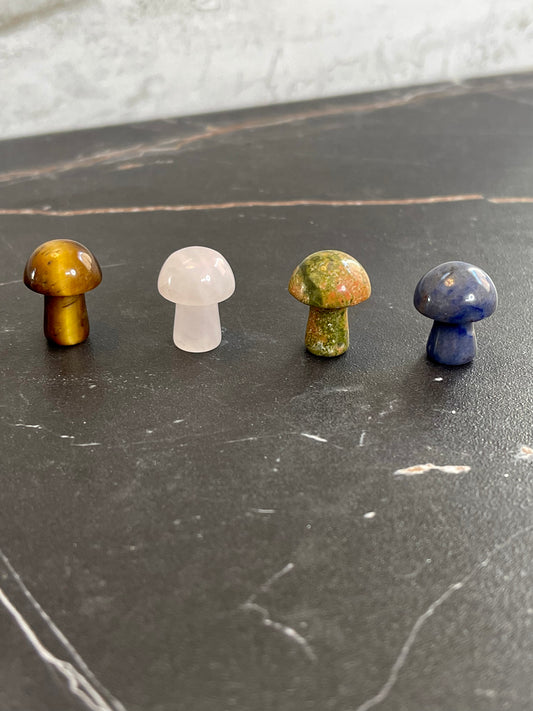 Crystal Mushroom Carvings