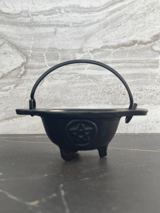 Cast Iron Cauldron with Pentagram