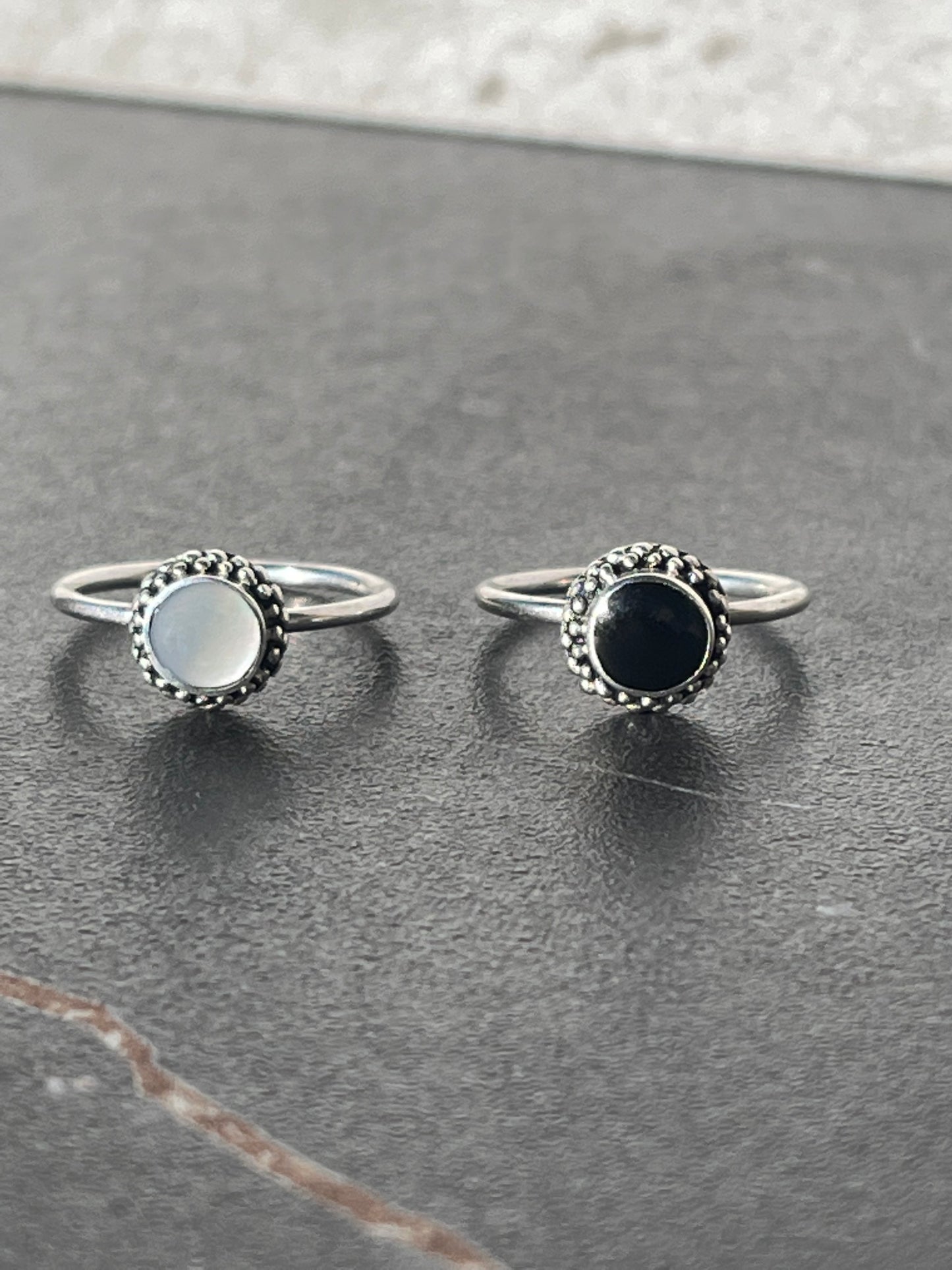 Sterling Silver Stone Rings