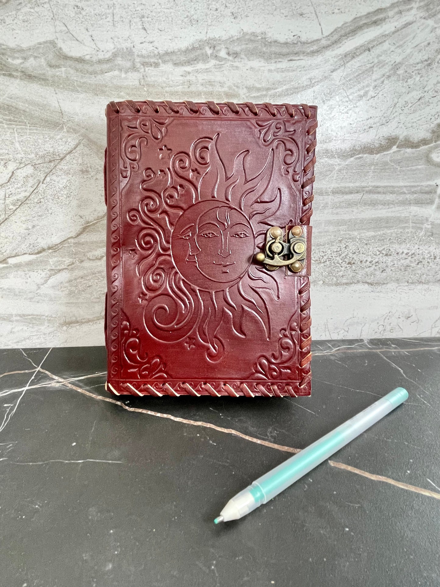 Moon and Sun Leather Journal