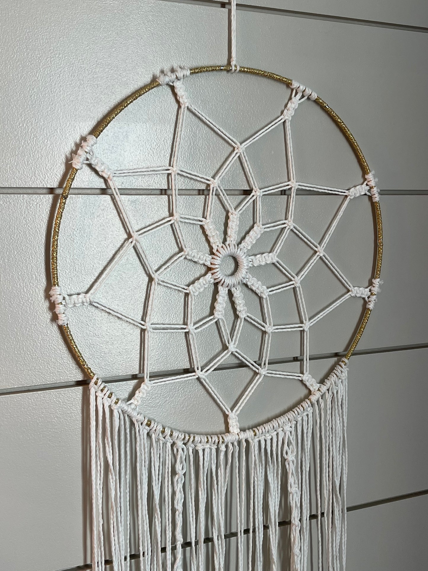 Golden Hoop Macrame Dreamcatcher