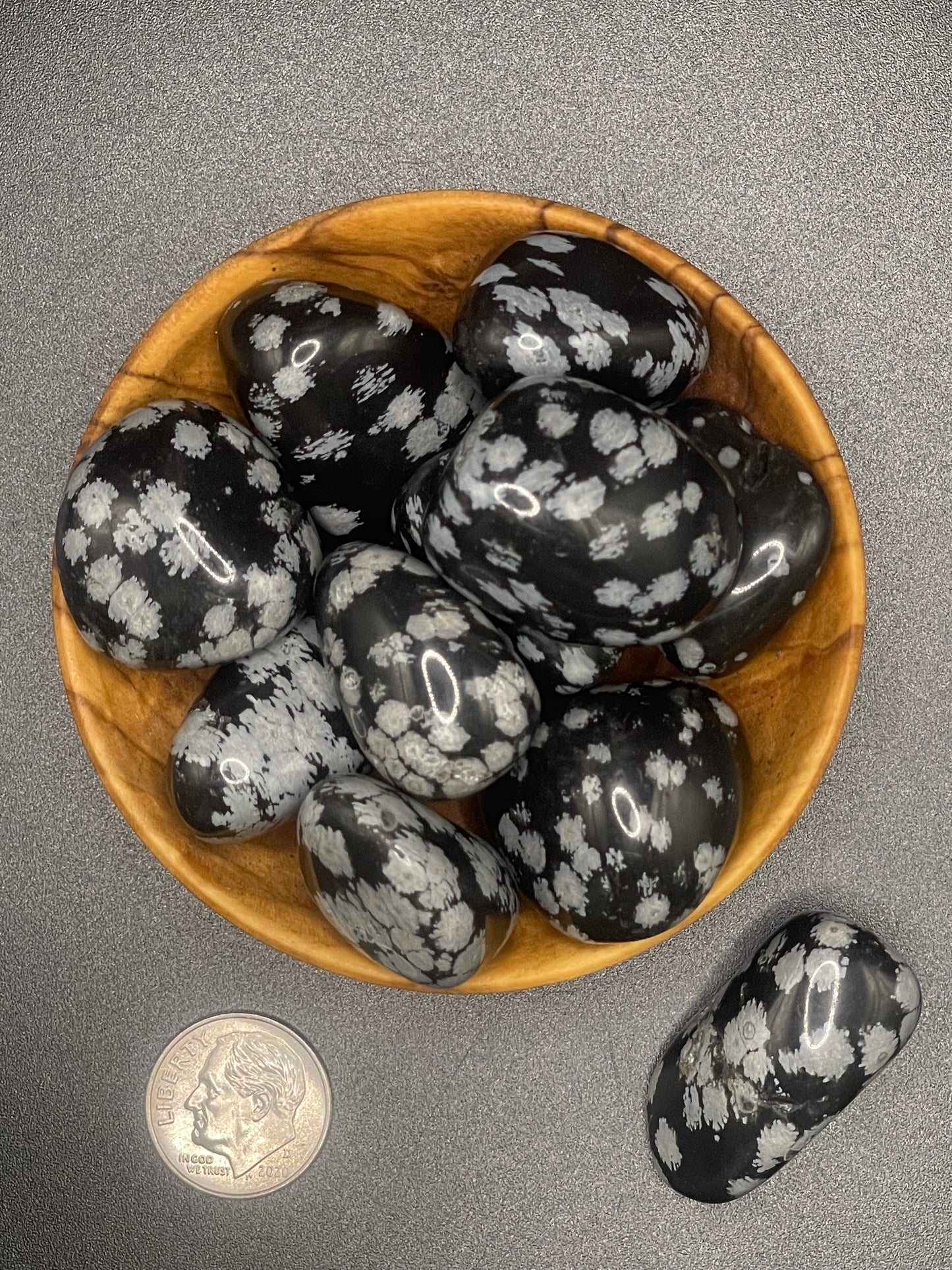 Tumbled Snowflake Obsidian