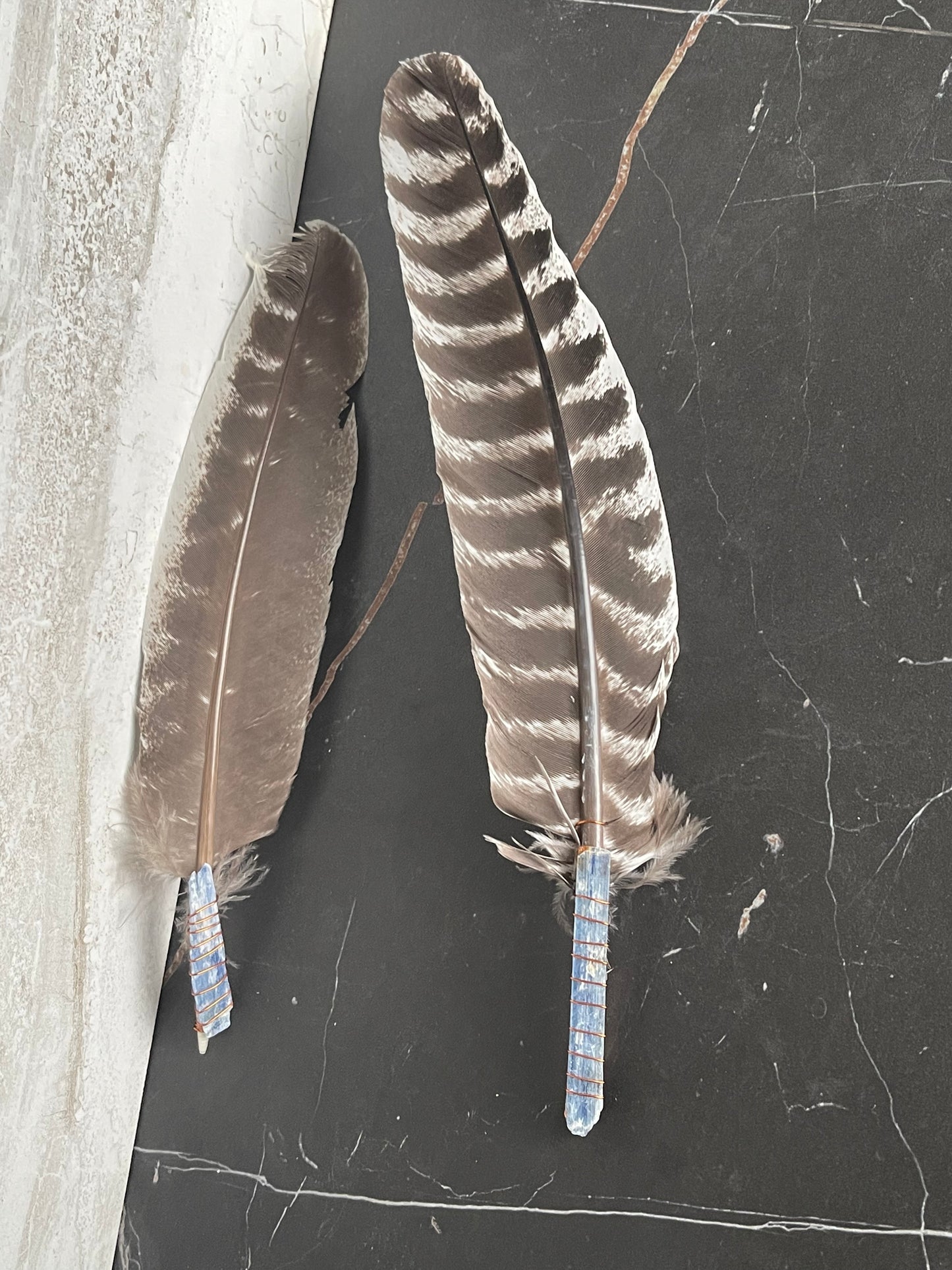 Smudging Wing Feather with Crystal Wrap