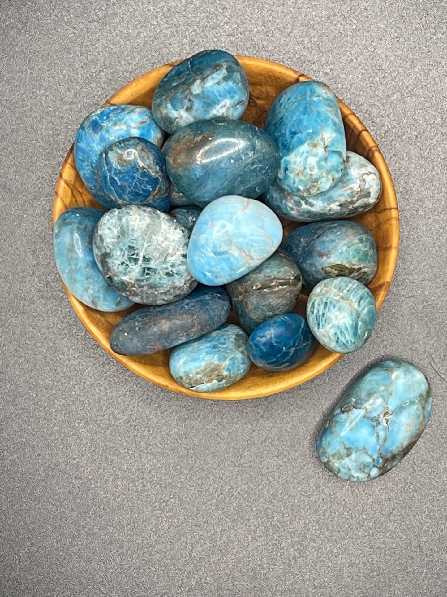 Tumbled Blue Apatite