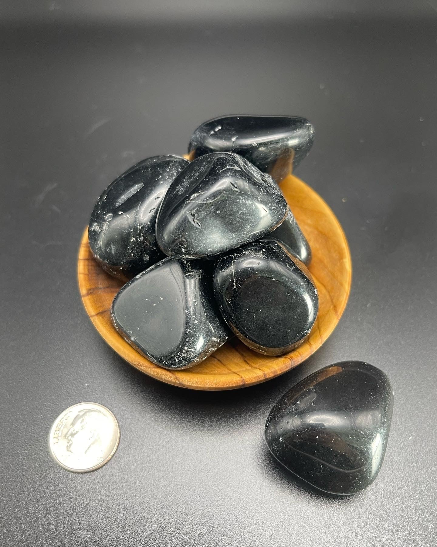 Tumbled Black Obsidian