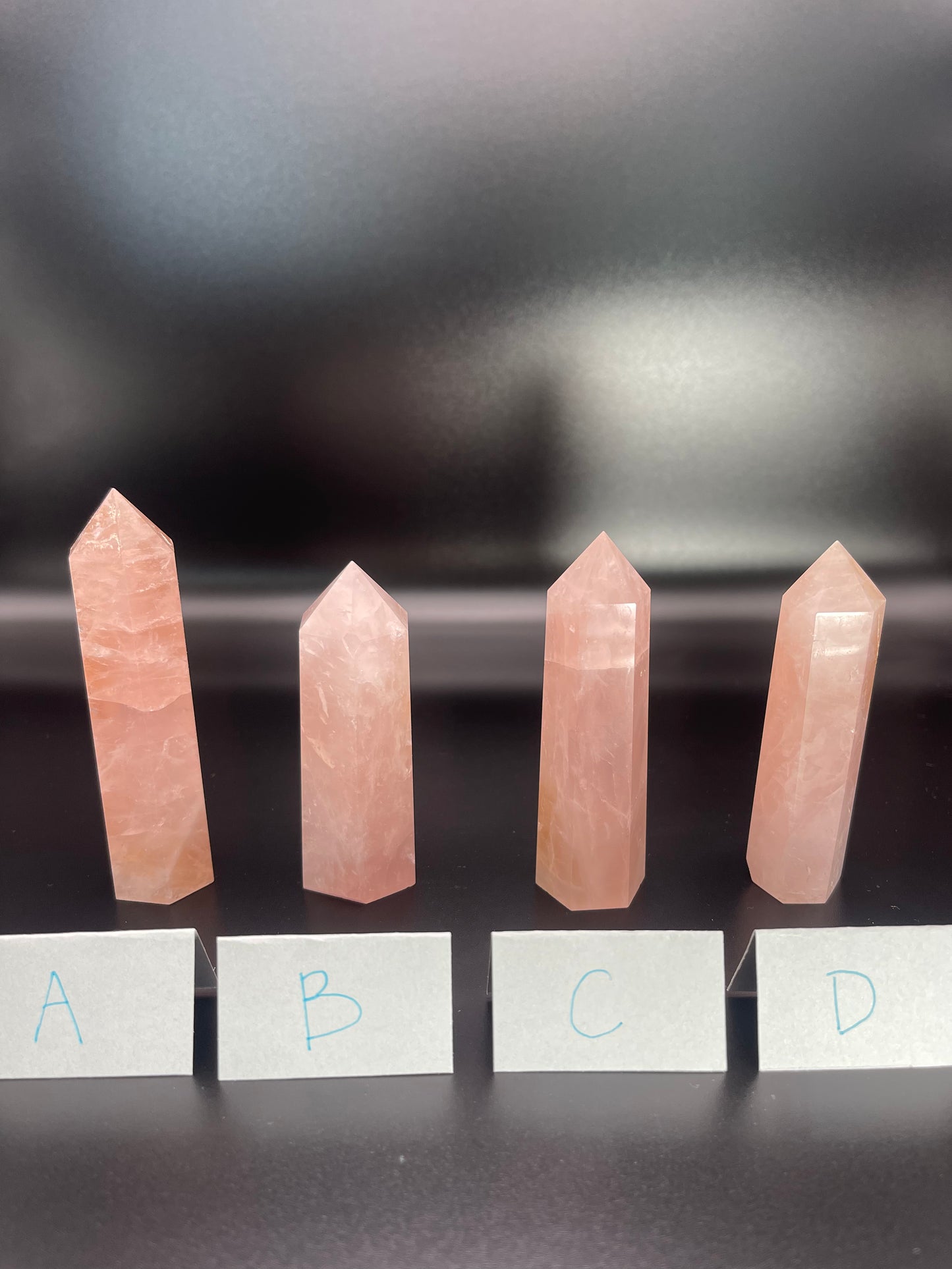 Rose quartz points