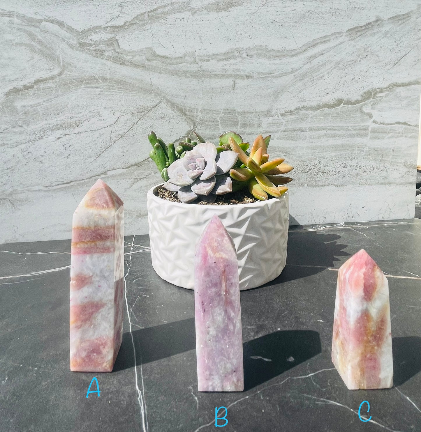 Pink Tourmaline Points