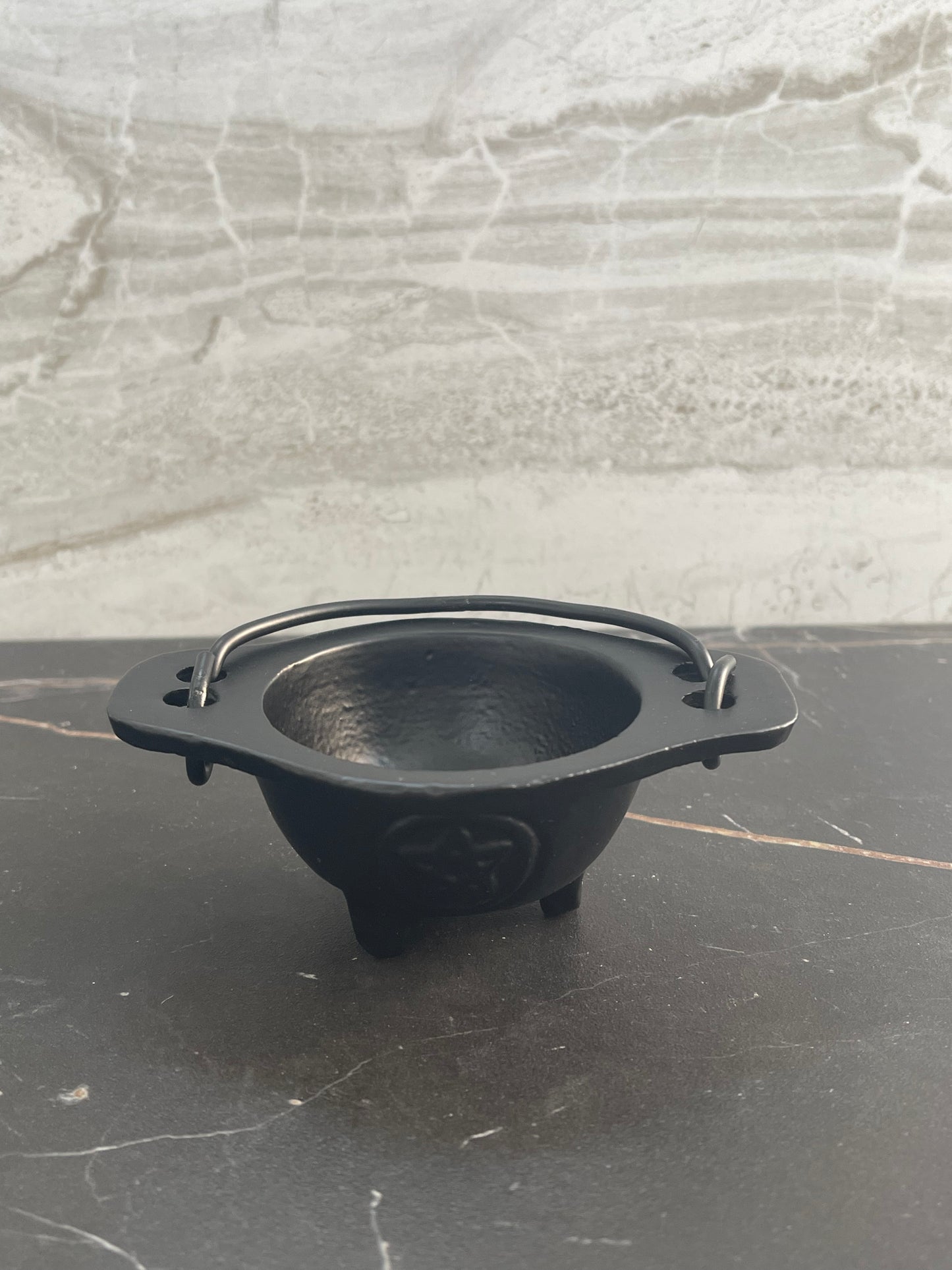 Cast Iron Cauldron with Pentagram