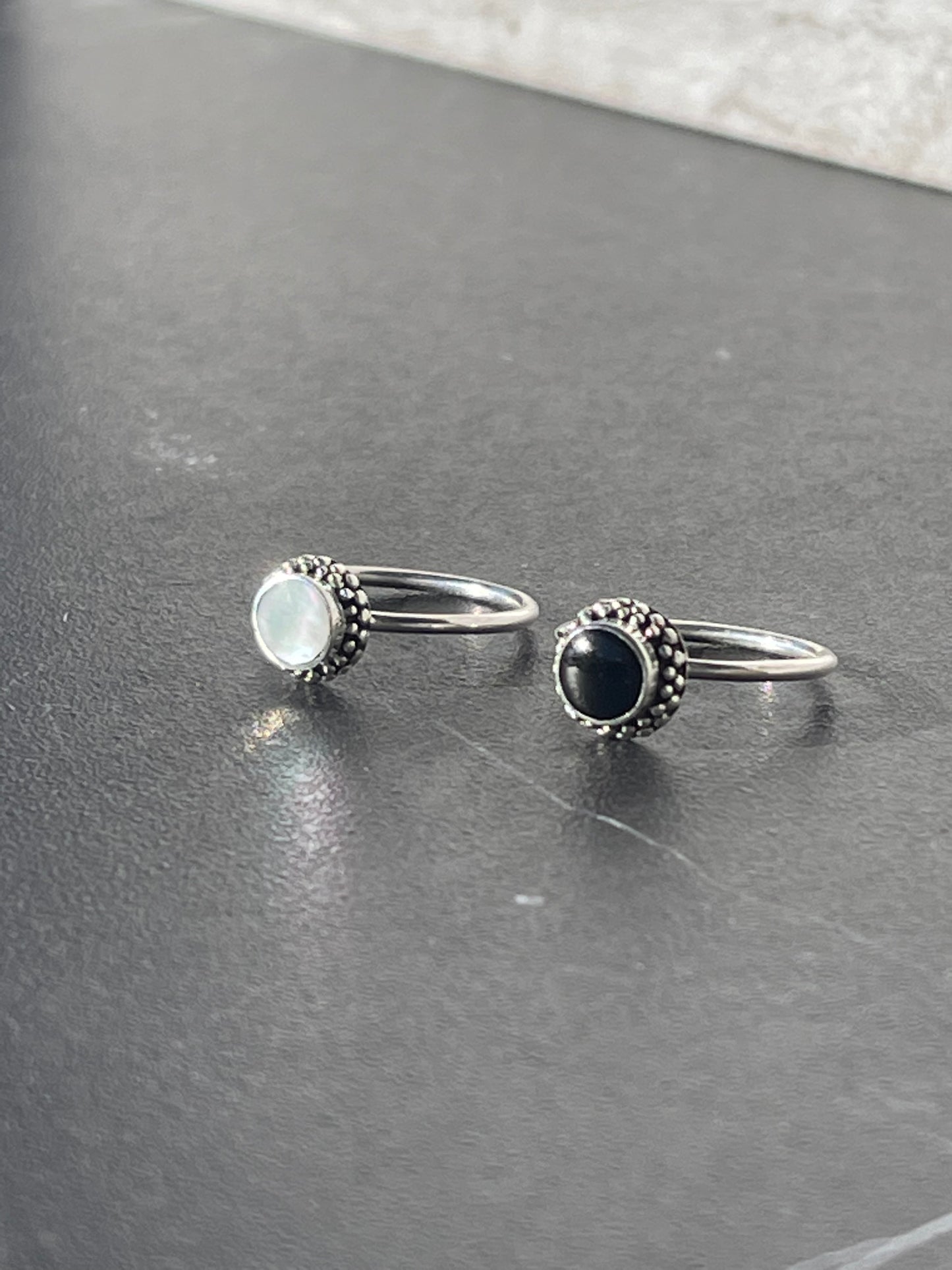 Sterling Silver Stone Rings